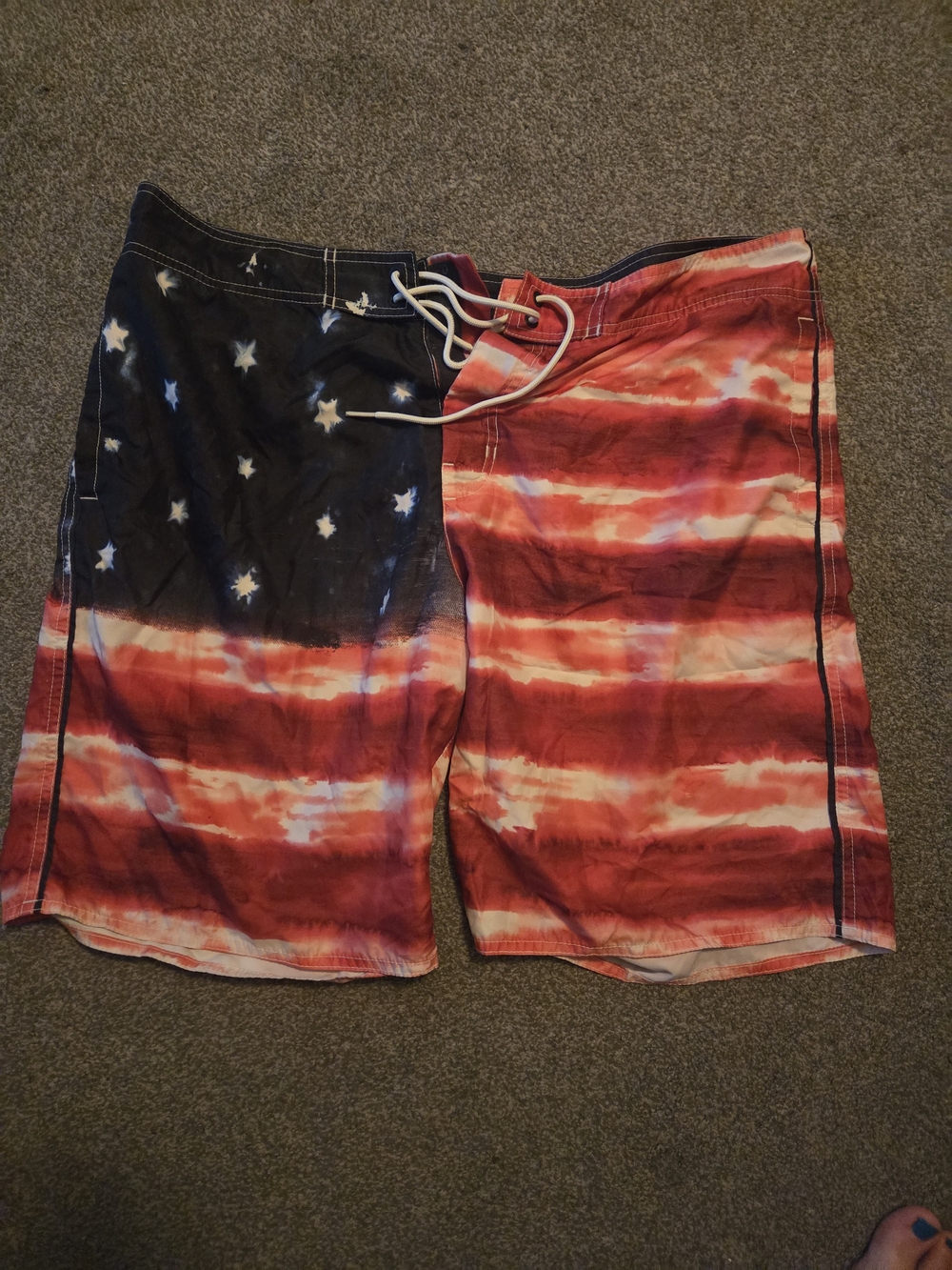 Men's American Flag Swim Trunks - Red, White & Blue